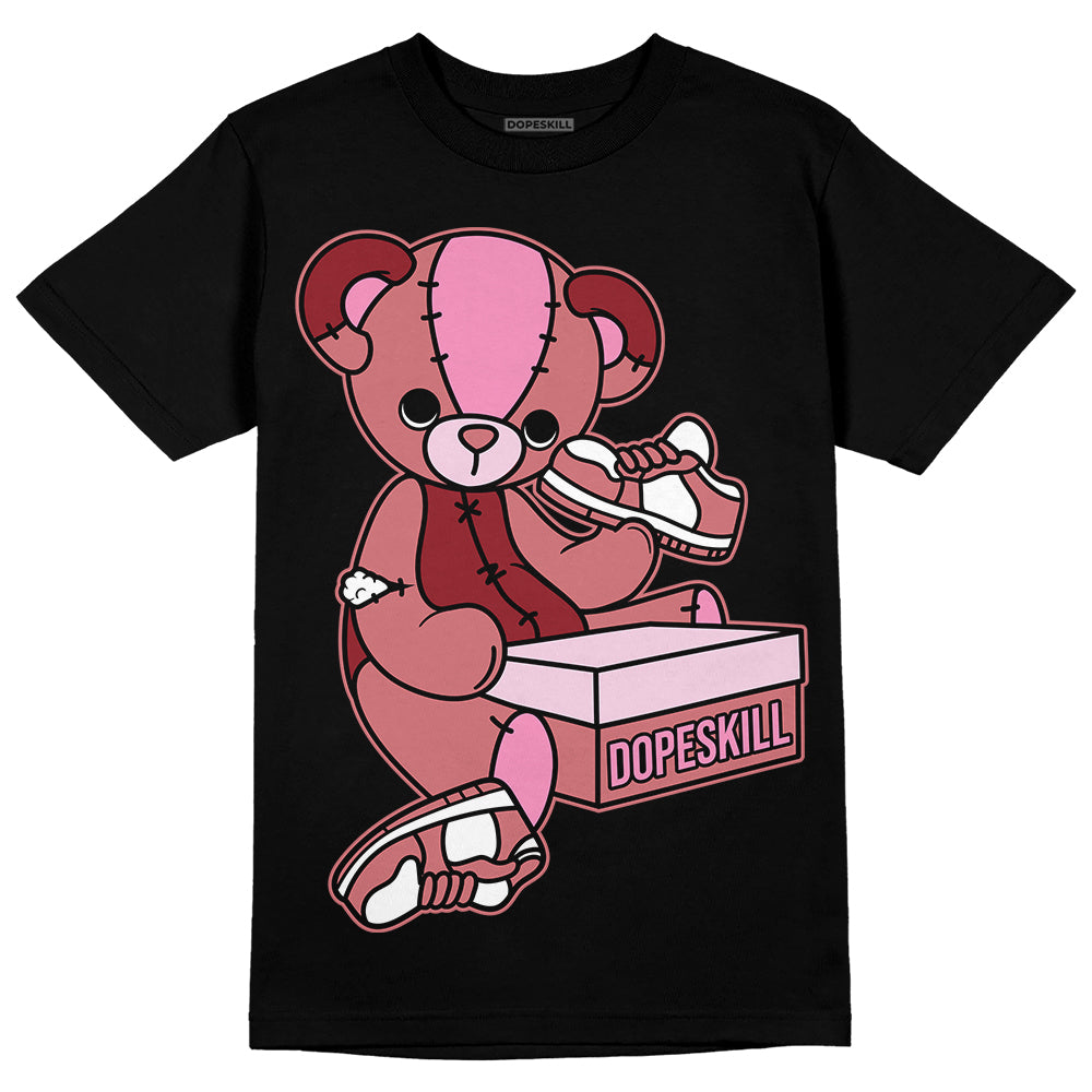 Valentine's Day Collection DopeSkill T-Shirt Sneakerhead BEAR Graphic Streetwear - Black