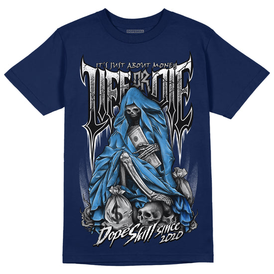 Jordan 3 "Midnight Navy" DopeSkill Navy T-shirt Life or Die Graphic Streetwear