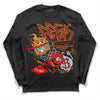 Jordan 4 Retro Red Cement DopeSkill Long Sleeve T-Shirt Break Through Graphic Streetwear - Black