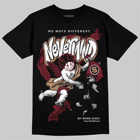 Adidas SAMBA OG ‘Collegiate Burgundy’ DopeSkill T-Shirt Nevermind Graphic Streetwear - Black