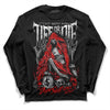 Jordan 12 “Cherry” DopeSkill Long Sleeve T-Shirt Life or Die Graphic Streetwear - Black