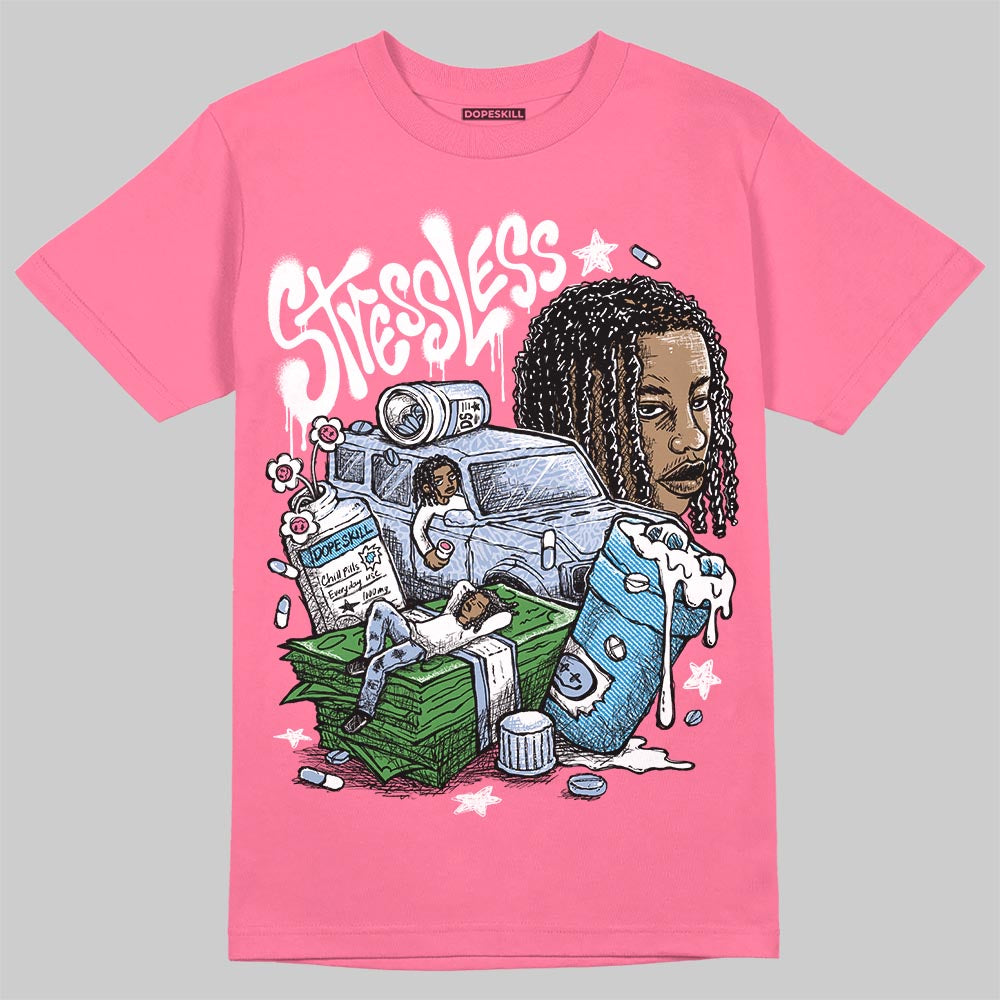 Jordan 3 GS “Cobalt Bliss” DopeSkill T-Shirt Stressless Graphic Streetwear - Safety Pink