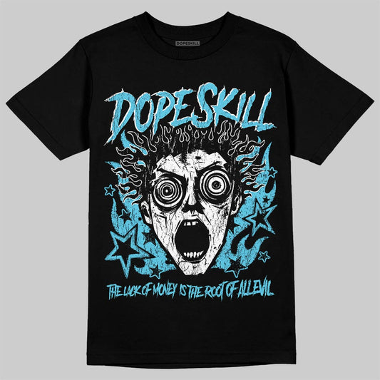 Jordan 11 Retro Gamma Blue (2025) DopeSkill T-Shirt Root of Evil Graphic Streetwear - Black