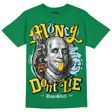 Jordan 5 “Lucky Green” DopeSkill Green T-Shirt Money Don't Lie Graphic Streetwear