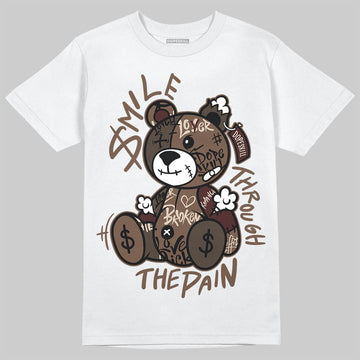 A Ma Maniére x Air Jordan 4 “Dark Mocha” DopeSkill T-Shirt Smile Through The Pain Graphic Streetwear - White