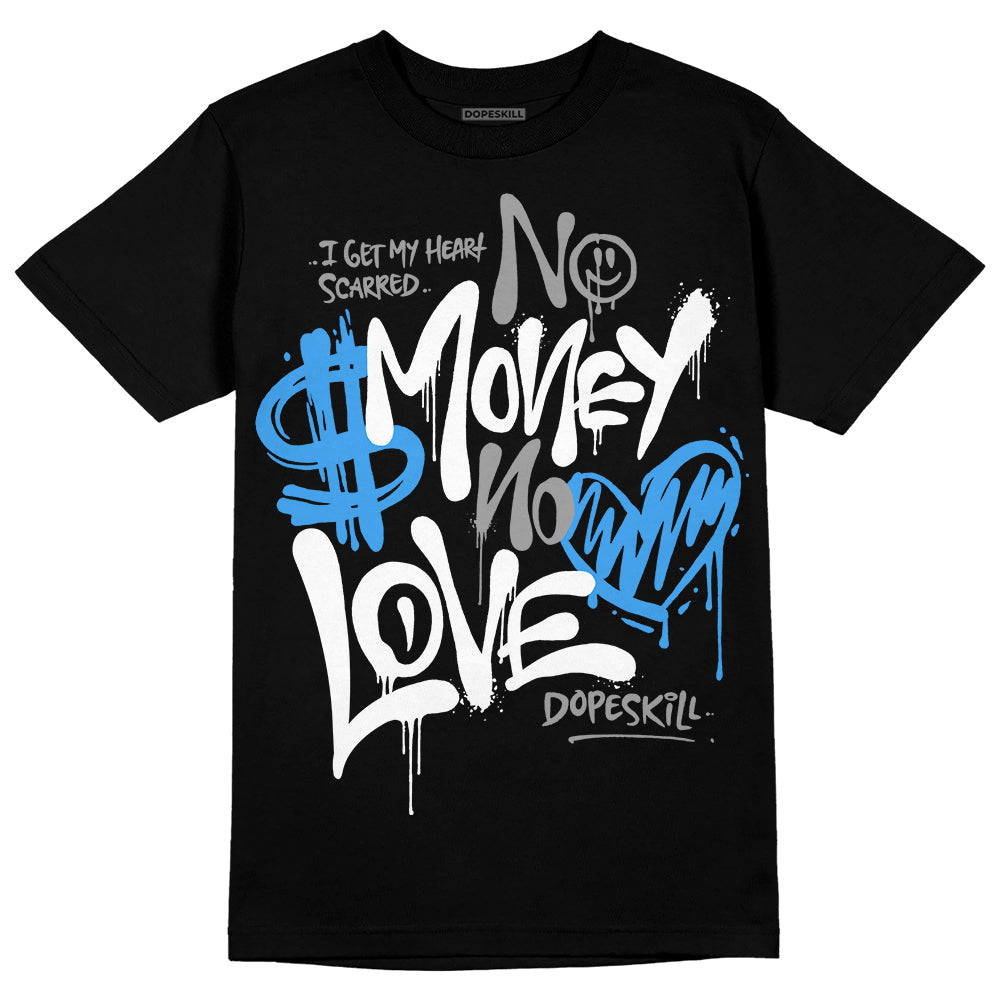 Jordan Spiz’ike Low “White/Obsidian” DopeSkill T-Shirt No Money No Love Typo Graphic Streetwear - Black