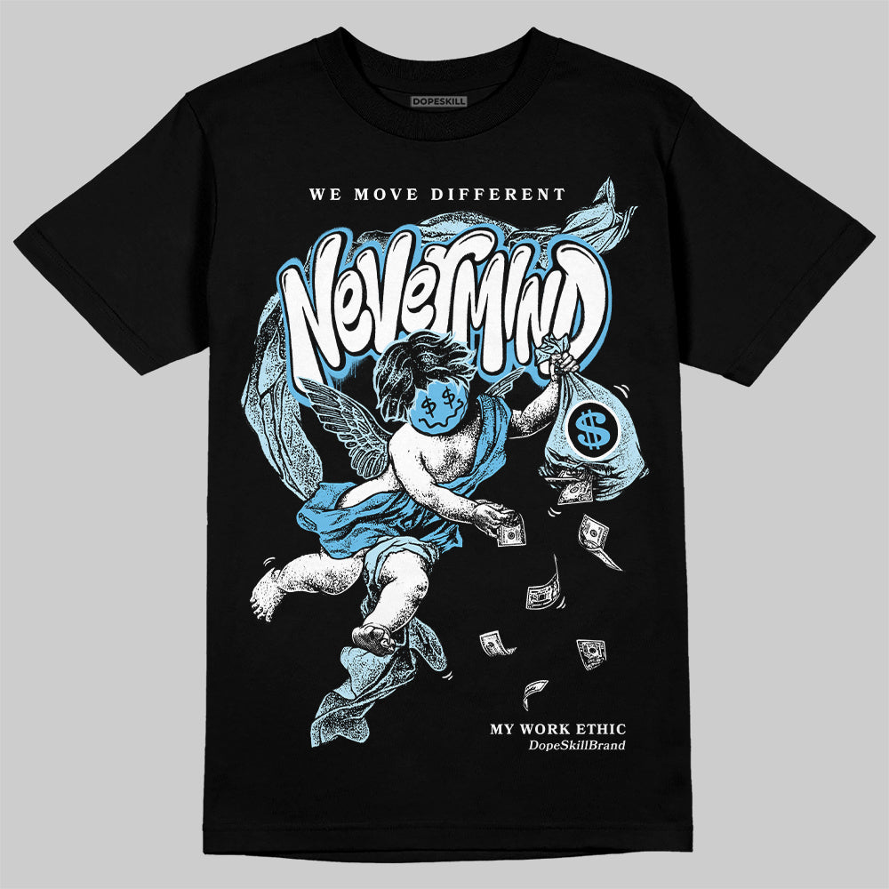 Jordan 11 Retro Legend Blue DopeSkill T-Shirt Nevermind Graphic Streetwear - black