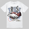 Jordan Spizike Low “Storm Blue” DopeSkill T-Shirt Trust No One Graphic Streetwear - White 