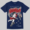 Jordan 4 SB “Summit White/Navy” DopeSkill T-Shirt Nevermind Graphic Streetwear - Navy