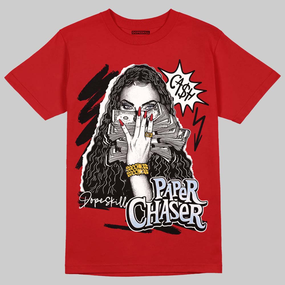 Jordan 5 Retro Fire Red Black Tongue (2025) DopeSkill T-Shirt NPC Graphic Streetwear - Red