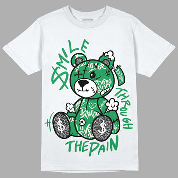 Jordan 3 WMNS “Lucky Green” DopeSkill T-Shirt Smile Through The Pain Graphic Streetwear  - White 