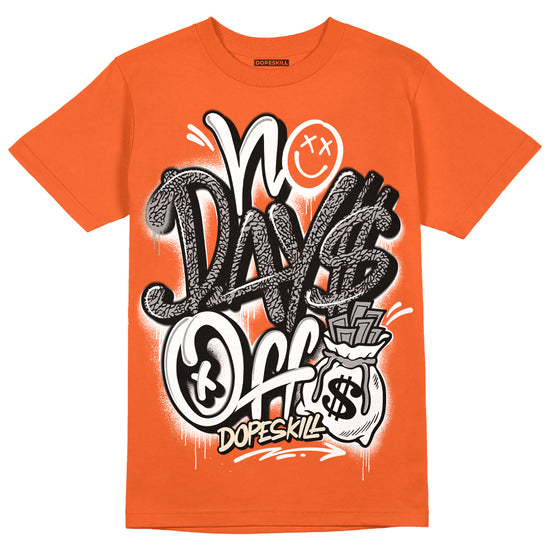 Jordan 3 Georgia Peach DopeSkill Orange T-shirt No Days Off Graphic Streetwear