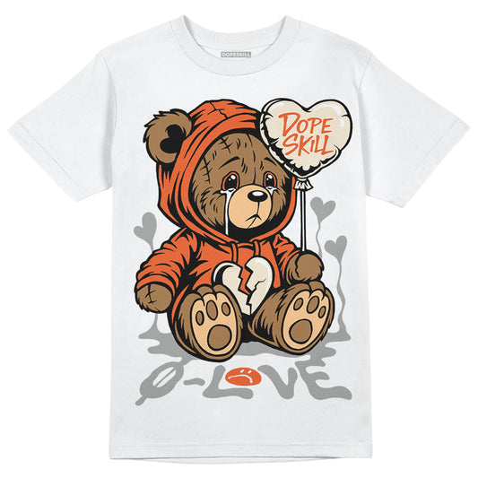 Jordan 3 Georgia Peach DopeSkill T-Shirt Broken Bear Graphic Streetwear - White