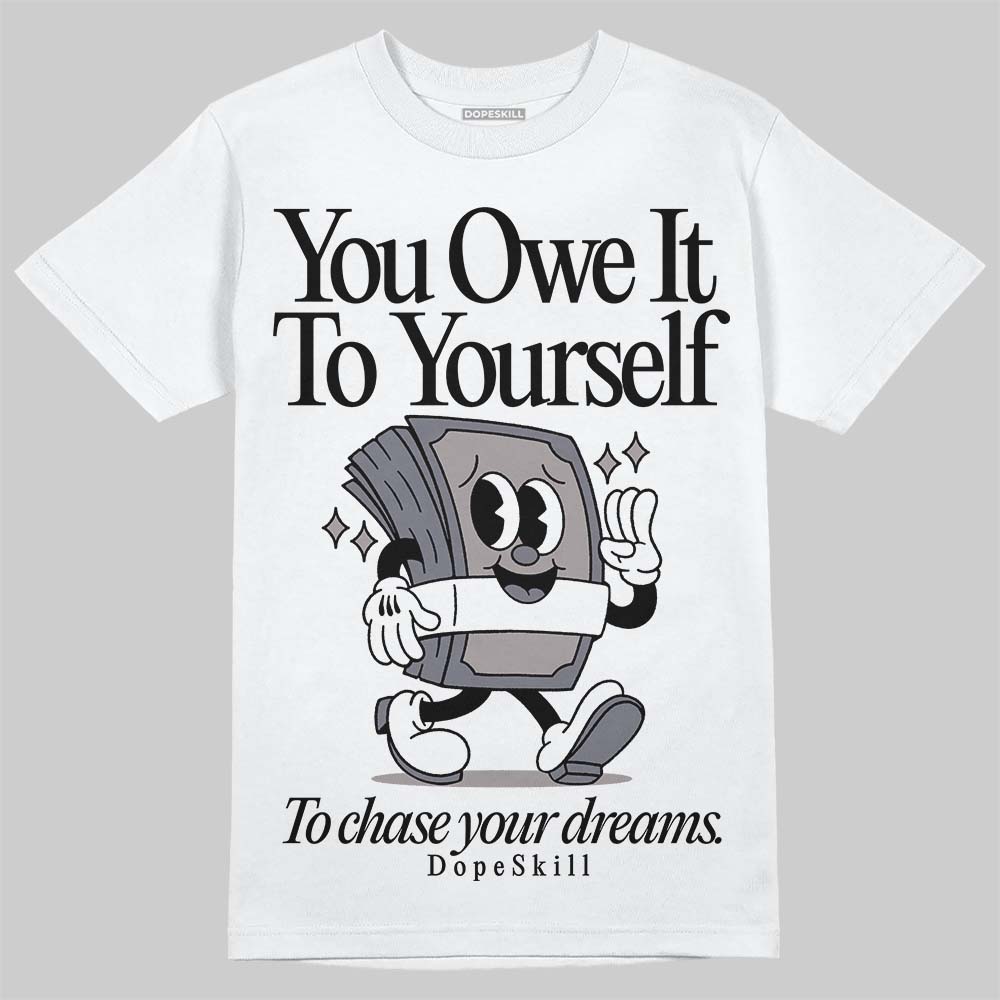 Lanvin Curb Sneakers White Anthracite DopeSkill T-Shirt Owe It To Yourself Graphic Streetwear - White