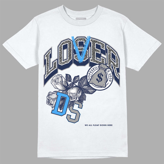 Jordan 3 "Midnight Navy" DopeSkill T-Shirt Loser Lover Graphic Streetwear - White