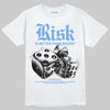 Jordan 5 Black University Blue DopeSkill T-Shirt Risk Is Better Than Regret Graphic Streetwear - White