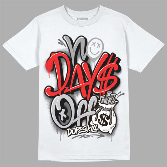 Grey Sneakers DopeSkill T-Shirt No Days Off Graphic Streetwear - White