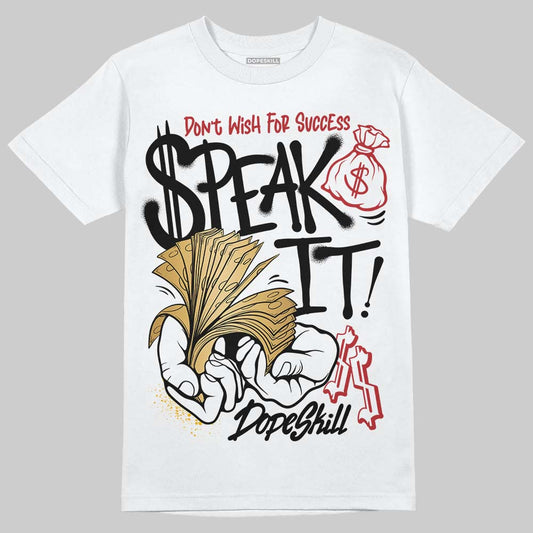Jordan 12 Retro 'Taxi' 2025 DopeSkill T-Shirt Speak It Graphic Streetwear - White