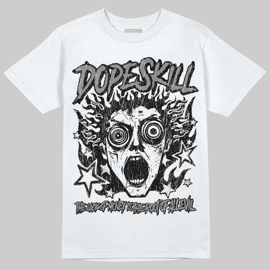 Jordan 4 “Black Cat” (2025) DopeSkill T-Shirt Root of Evil Graphic Streetwear - White