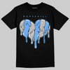 Jordan 5 Black University Blue DopeSkill T-Shirt Slime Drip Heart Graphic Streetwear - Black