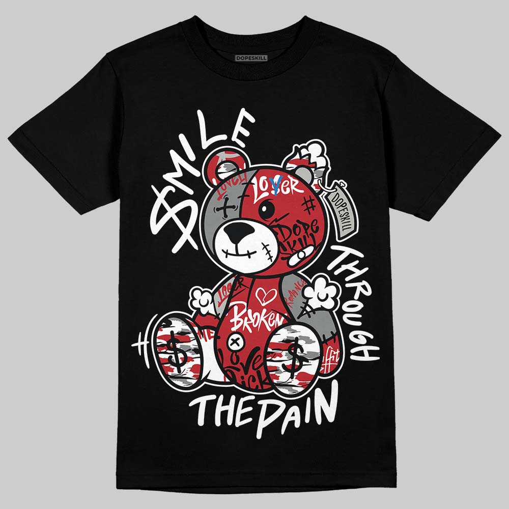 Jordan 8 Retro Bugs Bunny (2025) DopeSkill T-Shirt Smile Through The Pain Graphic Streetwear - Black