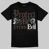 Jordan 1 Low OG “Mocha” DopeSkill T-Shirt Protect Me From Evil Graphic Streetwear - Black