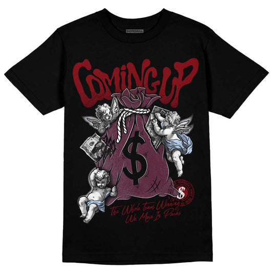 Jordan 5 Retro Burgundy (2023) DopeSkill T-Shirt Money Bag Coming Up Graphic Streetwear - Black