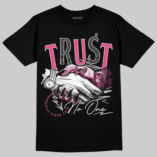 Asics Gel-1130 Pink Glo/ Black DopeSkill T-Shirt Trust No One Graphic Streetwear - Black