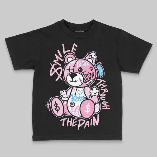 Jordan 12 GS “Pearl Pink” DopeSkill Toddler Kids T-shirt Smile Through The Pain Graphic Streetwear - black