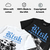Black University Blue 5s DopeSkill T-Shirt Risk Is Better Than Regret Graphic