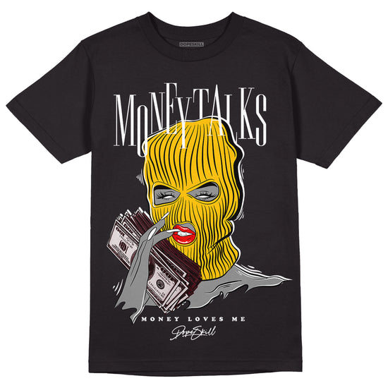 Dunk Yellow Bordeaux DopeSkill T-Shirt Money Talks Graphic Streetwear - Black