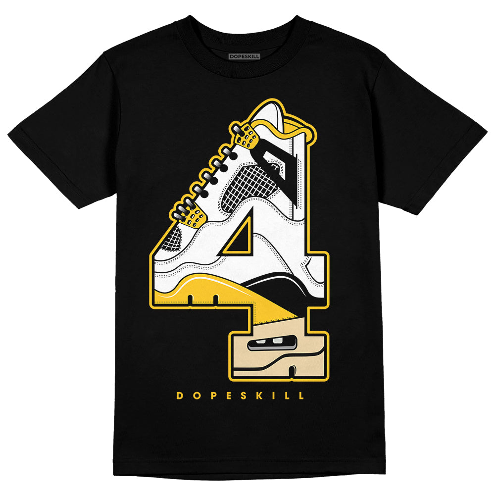 Jordan 4 Retro “Vivid Sulfur” DopeSkill T-Shirt No.4 Graphic Streetwear - Black 