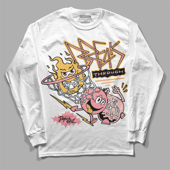 Jordan 3 GS “Red Stardust” DopeSkill Long Sleeve T-Shirt Break Through Graphic Streetwear - White