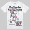 Jordan 4 WMNS “Orchid” DopeSkill T-Shirt Play together, Stay together Graphic Streetwear - White