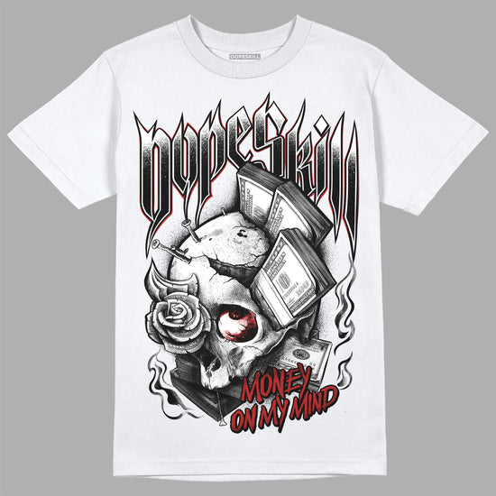 Jordan 14 "Black/White" DopeSkill T-Shirt Money On My Mind Graphic Streetwear - White 