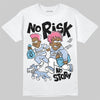 Jordan 3 GS “Denim/Pink Glow” DopeSkill T-Shirt No Risk No Story Graphic Streetwear - WHite 