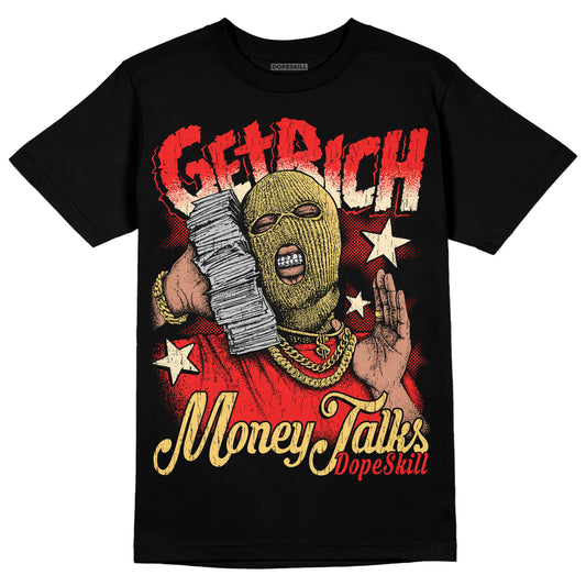Jordan 5 "Dunk On Mars" DopeSkill T-Shirt Get Rich Graphic Streetwear - Black