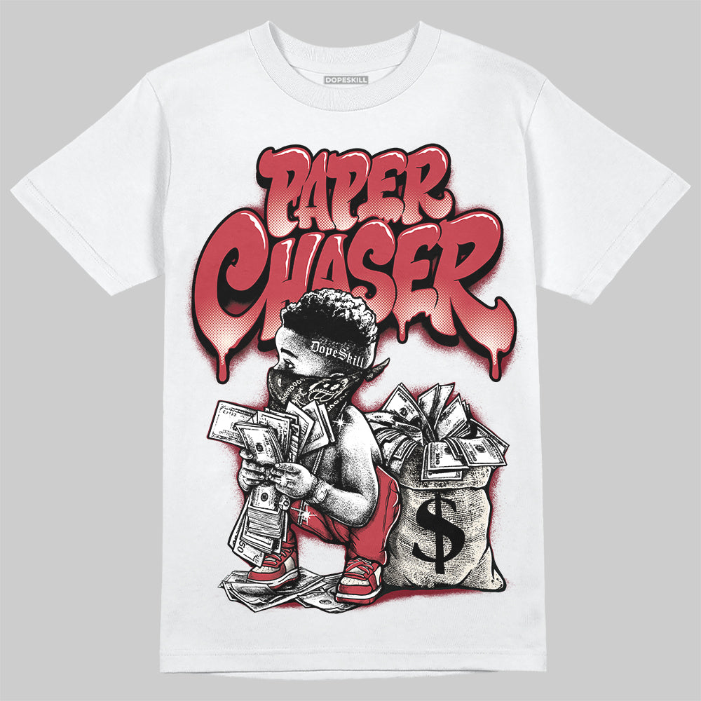 Jordan 4 “Sierra Red" DopeSkill T-Shirt Paper Chaser Boy Graphic Streetwear - White