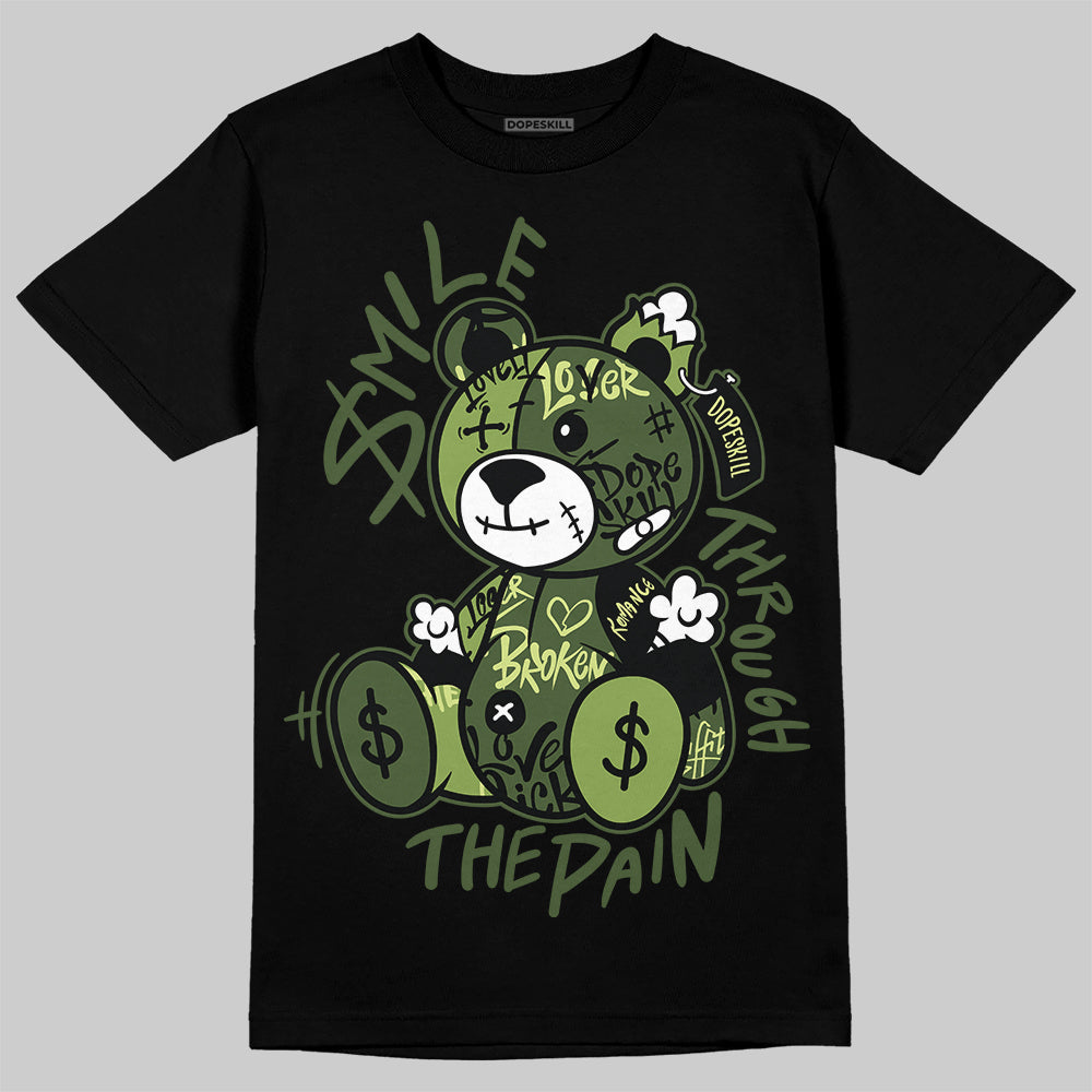 Foamposite Pro 'Pine Green' DopeSkill T-Shirt Smile Through The Pain Graphic Streetwear - Black