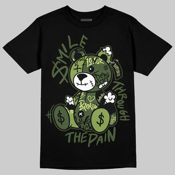 Foamposite Pro 'Pine Green' DopeSkill T-Shirt Smile Through The Pain Graphic Streetwear - Black