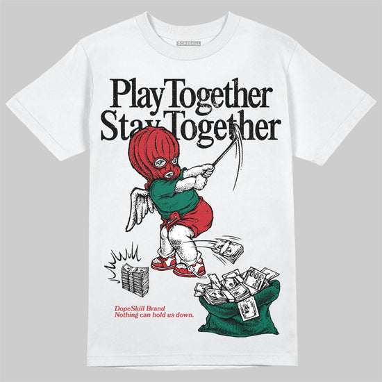 Jordan 5 ‘El Grito’ DopeSkill T-Shirt Play together, Stay together Graphic Streetwear - White