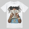Jordan 11 Low University Blue DopeSkill T-Shirt Rich Youth Graphic Streetwear - White