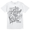 Jordan 4 Retro 'Wet Cement' DopeSkill T-Shirt No Money No Love Typo Graphic Streetwear - White