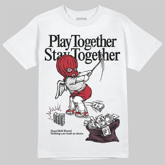 New Balance 1906R Silver Classic Crimson DopeSkill T-Shirt Play together, Stay together Graphic Streetwear - White