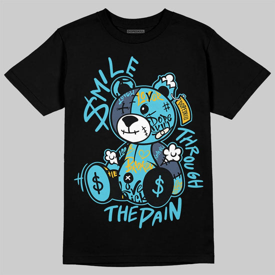 Jordan 11 Retro Gamma Blue (2025) DopeSkill T-Shirt Smile Through The Pain Graphic Streetwear - Black