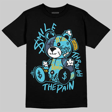 Jordan 11 Retro Gamma Blue (2025) DopeSkill T-Shirt Smile Through The Pain Graphic Streetwear - Black