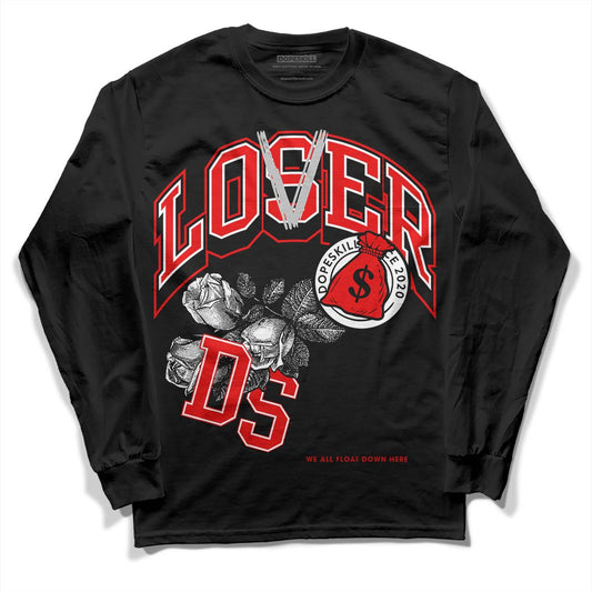 Jordan 12 “Cherry” DopeSkill Long Sleeve T-Shirt Loser Lover Graphic Streetwear - Black