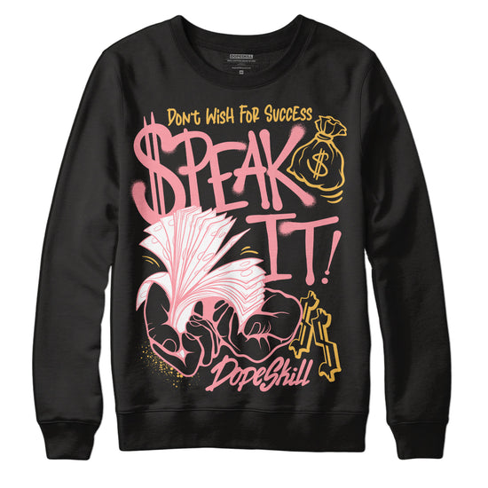 Jordan 3 GS “Red Stardust” DopeSkill Sweatshirt Speak It Graphic Streetwear - Black