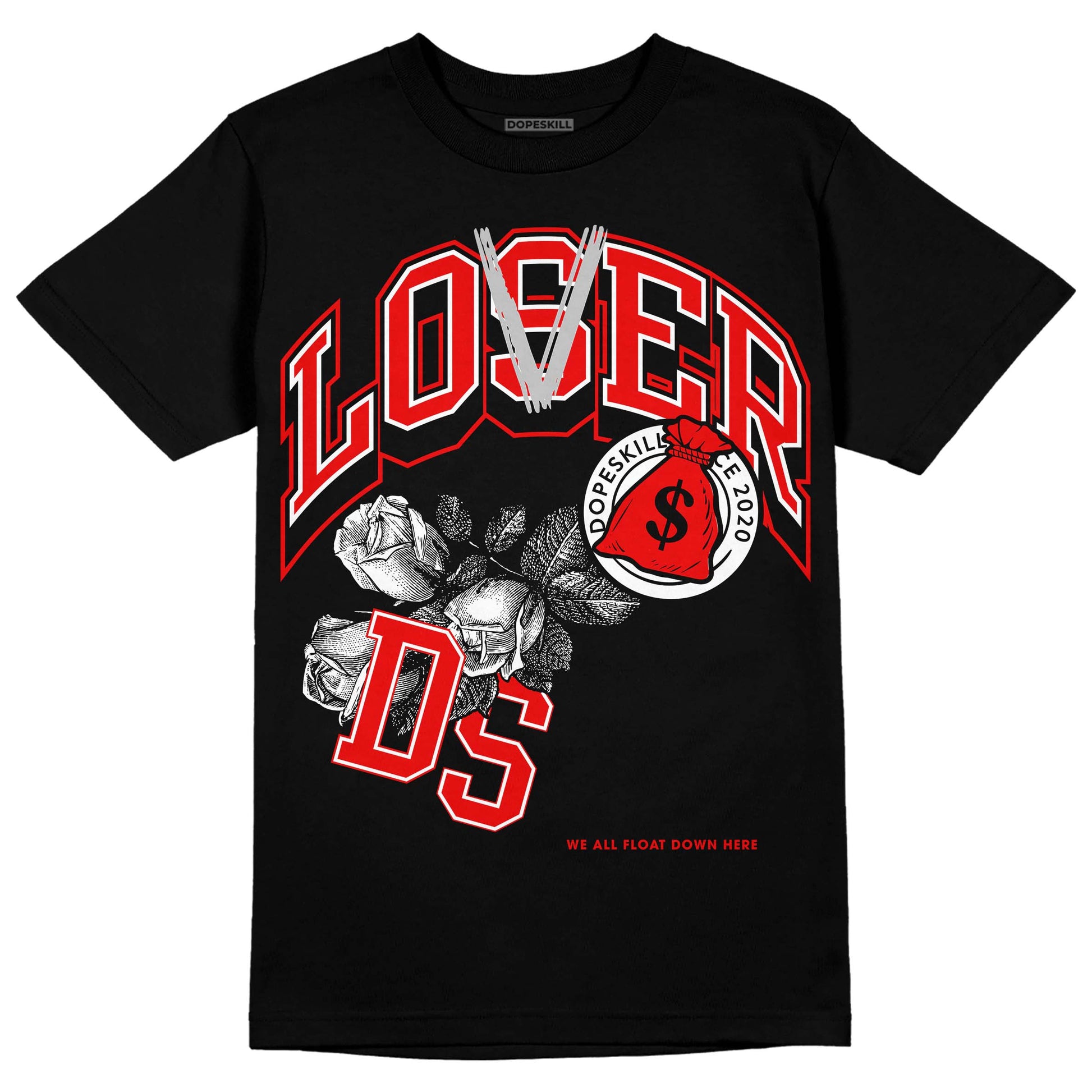 Jordan 12 “Cherry” DopeSkill T-Shirt Loser Lover Graphic Streetwear - Black