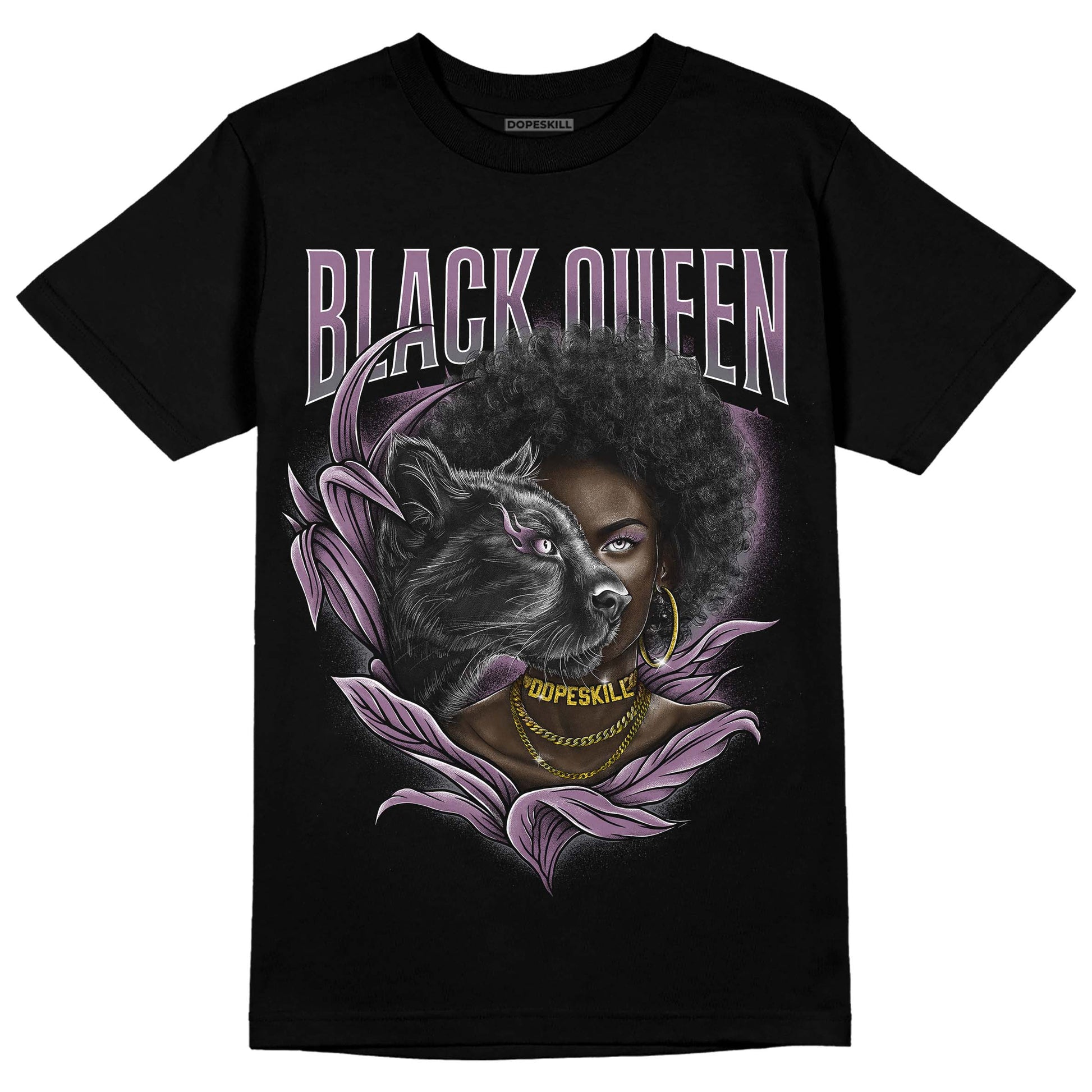 Jordan 2 “Mauve/Off-Noir” DopeSkill T-Shirt New Black Queen Graphic Streetwear - Black